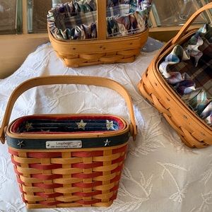 Set of 3 Genuine Longaberger Baskets